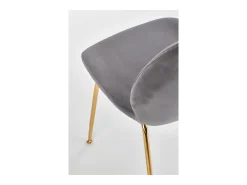 Silla de comedor gris con patas Around doradas