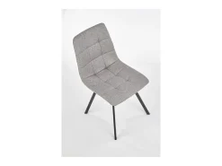 Silla de comedor gris con patas de metal negro Ottawa