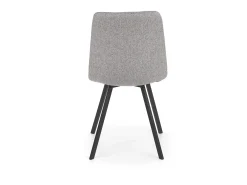 Silla de comedor gris con patas de metal negro Ottawa