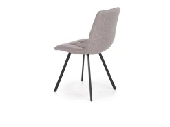 Silla de comedor gris con patas de metal negro Ottawa