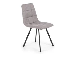 Silla de comedor gris con patas de metal negro Ottawa