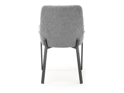 Silla de comedor gris con patas de metal negro OGMA
