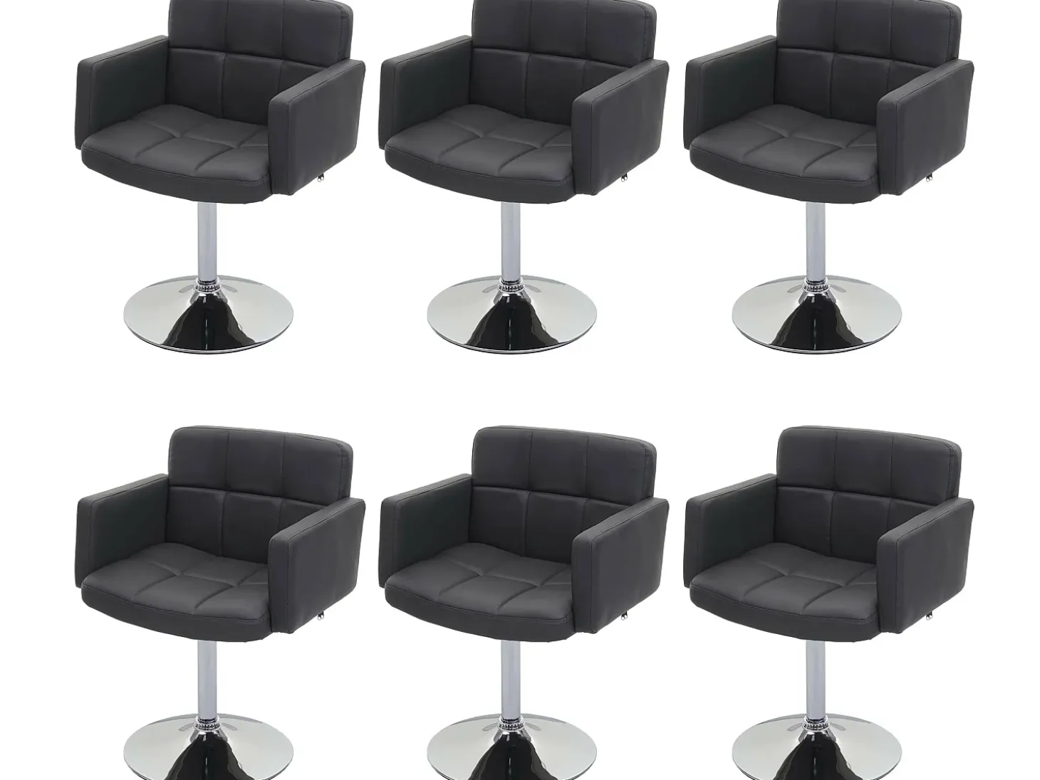 Silla de comedor Houston (juego de 6), gris