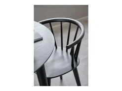 Silla de comedor Ida madera negra.