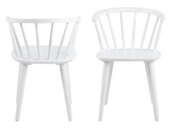 Silla de comedor ida madera color blanco.