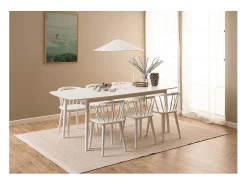 Silla de comedor ida madera color blanco.