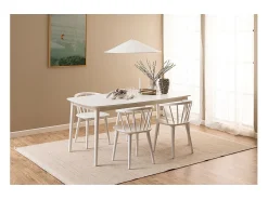 Silla de comedor ida madera color blanco.