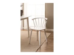 Silla de comedor ida madera color blanco.