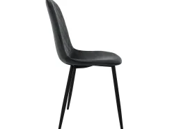 Silla de comedor juego de 4 tapizado de terciopelo antracita con patas de metal incl. material de montaje ML-Design