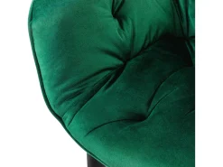 Silla de comedor Juego de 2 Funda de terciopelo verde oscuro con patas de metal incl. Material de montaje ML-Design