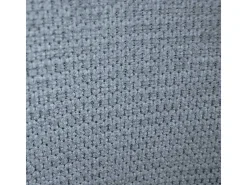 Silla de comedor Kety en microfibra azul claro con patas de metal negro