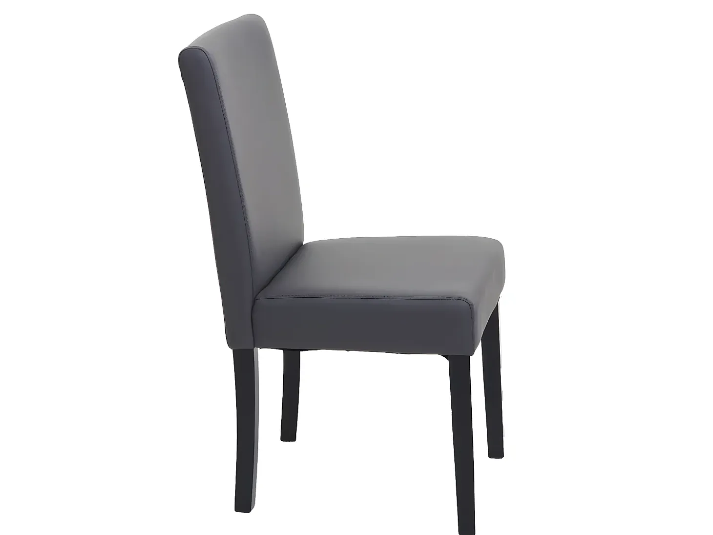 Silla de comedor Littau, gris mate, patas oscuras