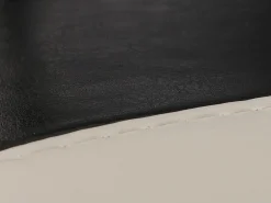 Silla de comedor Littau, blanco/negro, patas oscuras