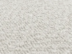 Silla de comedor Littau bouclé (juego de 6), crema, patas color natural