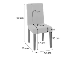 Silla de comedor Littau bouclé (juego de 6), crema, patas color natural