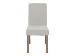 Silla de comedor Littau bouclé (juego de 6), crema, patas color natural