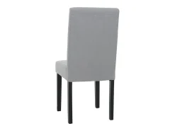 Silla de comedor Littau Cord (set de 2), gris claro, patas oscuras