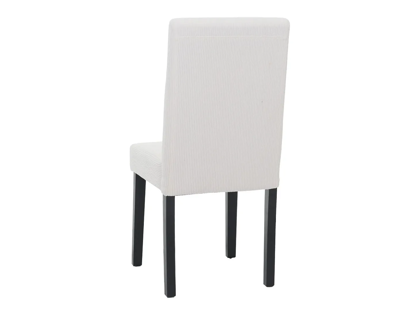 Silla de comedor Littau Cord (juego de 6), crema, patas oscuras