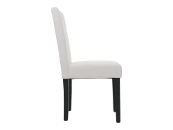 Silla de comedor Littau Cord (juego de 6), crema, patas oscuras