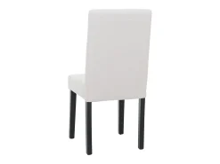 Silla de comedor Littau Cord (set de 4), crema, patas oscuras