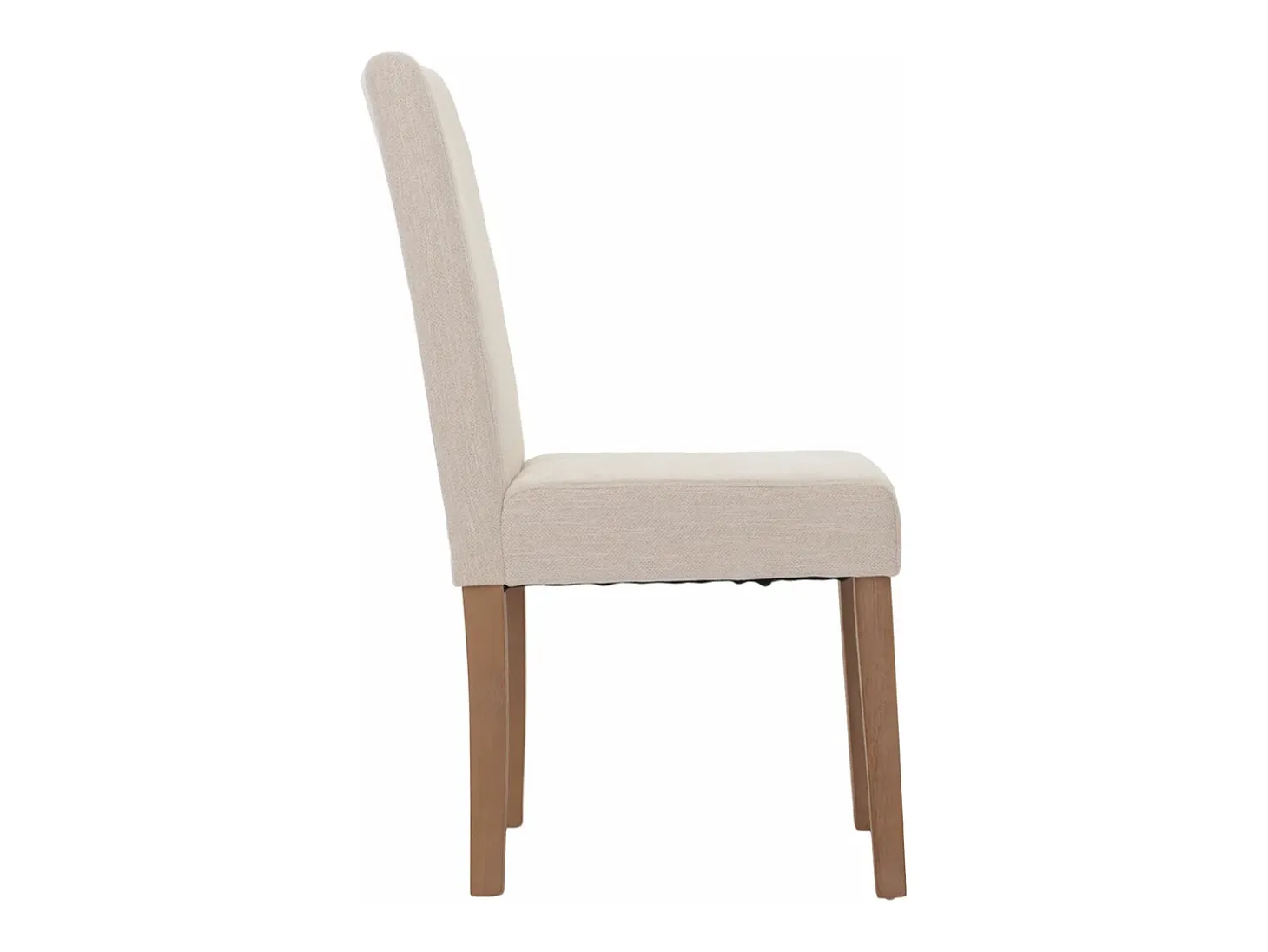Silla de comedor Littau de chenilla (juego de 6), crema, patas color natural