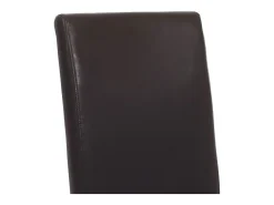 Silla de comedor Littau (juego de 4), Cuero sintético, marrón, patas claras