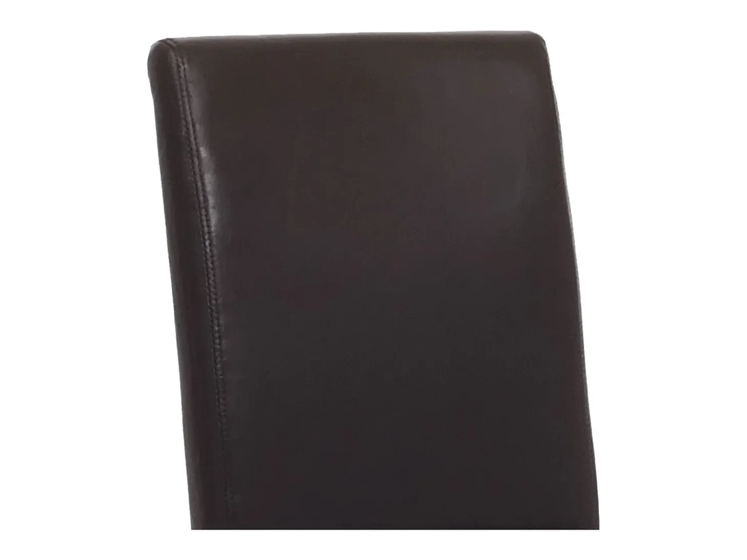 Silla de comedor Littau (juego de 4), Cuero sintético, marrón, patas claras