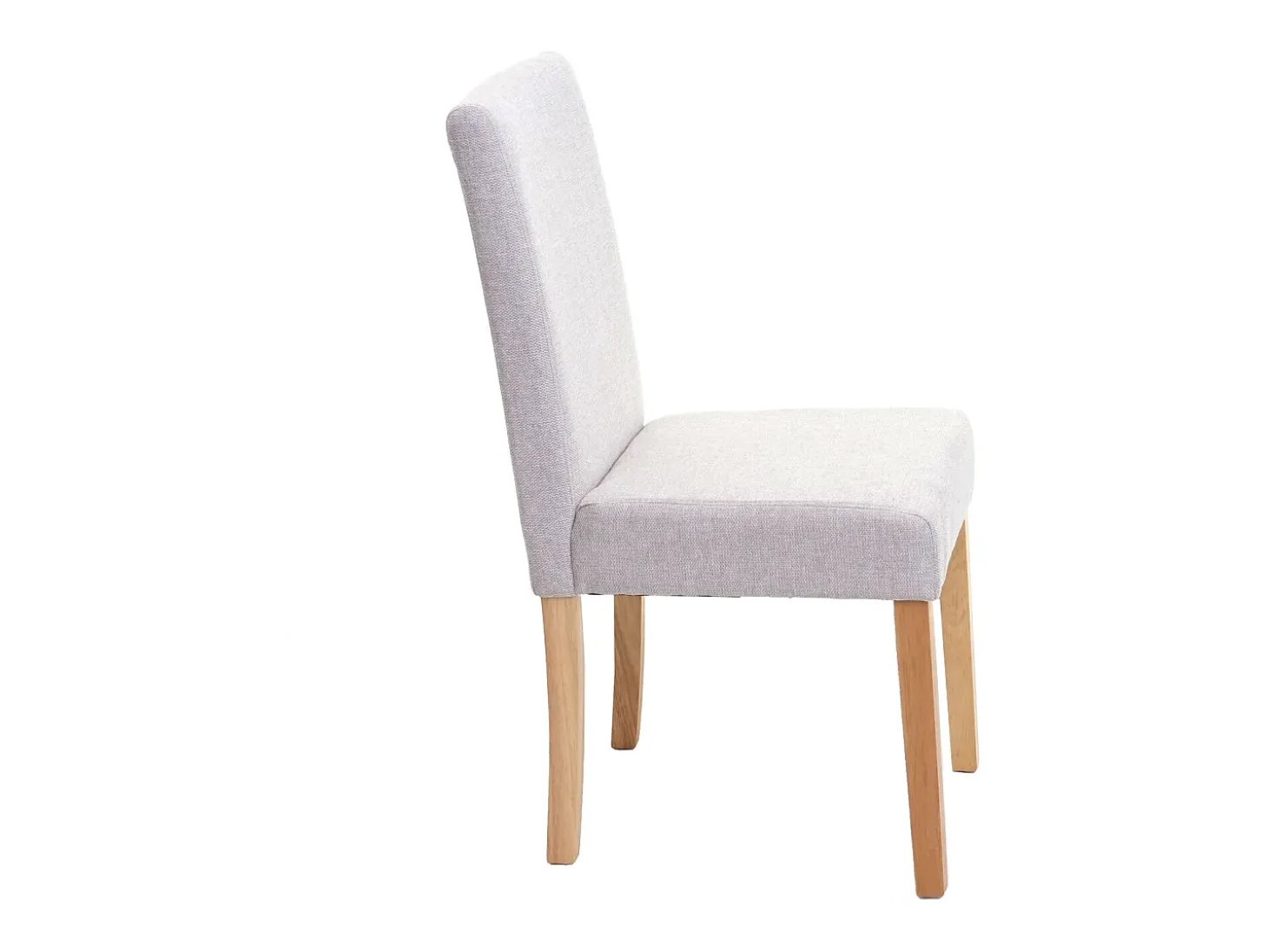 Silla de comedor Littau (juego de 6), textil, crema-beige, patas claras