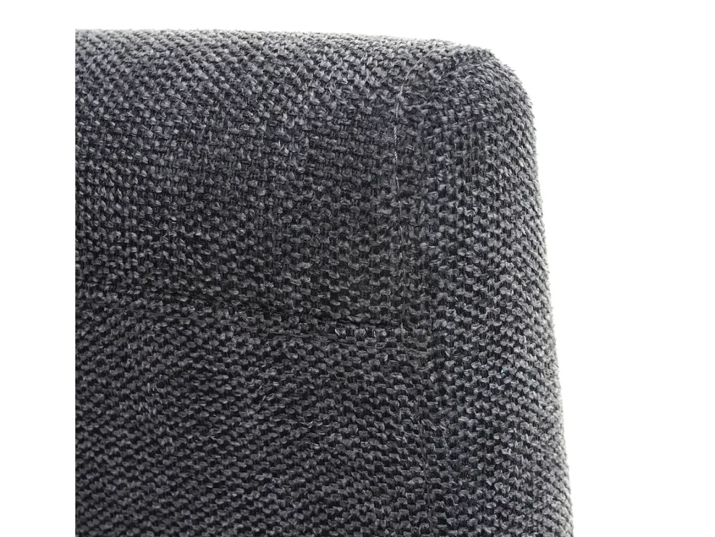 Silla de comedor Littau (juego de 6), textil, gris antracita, patas oscuras