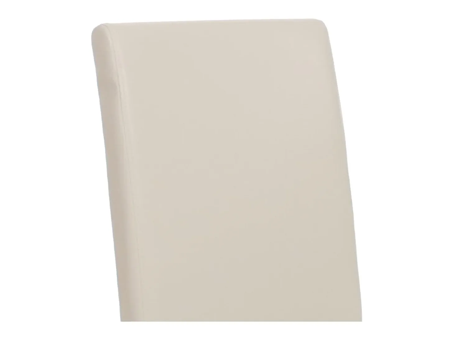 Silla de comedor Littau (juego de 6), cuero, blanco, patas oscuras
