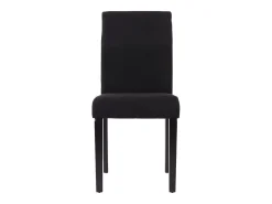 Silla de comedor Littau (juego de 4), Textil, negro, patas oscuras