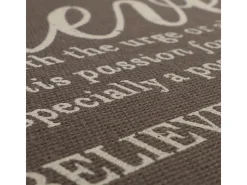 Silla de comedor Littau lettering, letras grises, patas oscuras