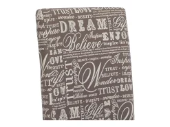 Silla de comedor Littau lettering, letras grises, patas oscuras