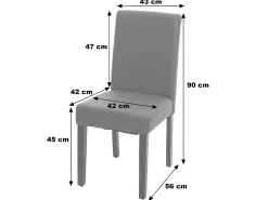 Silla de comedor Littau lettering, letras crema, patas claras