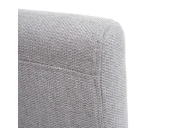 Silla de comedor Littau (set de 2), textil, crema-beige, patas claras
