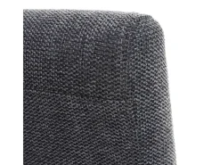 Silla de comedor Littau (set de 2), textil, gris antracita, patas claras