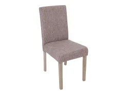 Silla de comedor Littau (set de 2), textil, gris, patas estructura - roble