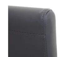 Silla de comedor Littau (set de 4), polipiel, gris mate, patas claras
