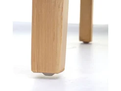 Silla de comedor Littau (set de 4), polipiel, gris mate, patas claras