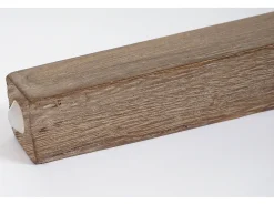 Silla de comedor Littau textil, letras crema, patas marrones