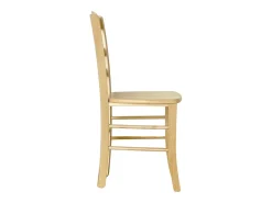 Silla de comedor loris natural con asiento de madera maciza