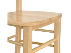 Silla de comedor loris natural con asiento de madera maciza
