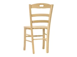 Silla de comedor loris natural con asiento de madera maciza