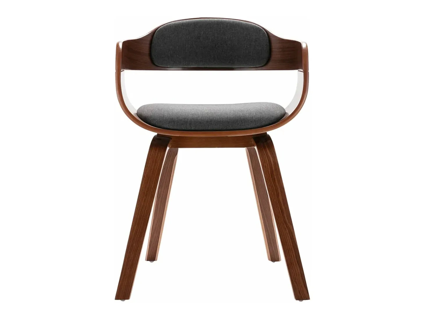 Silla de comedor madera curvada y tela gris oscuro ES311136