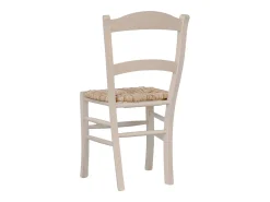 Silla de comedor marroquí con asiento de paja de arroz crudo para pintar