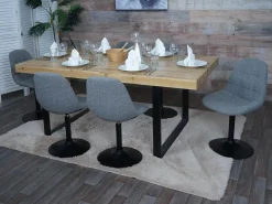 Silla de comedor MCW-A60, gris oscuro