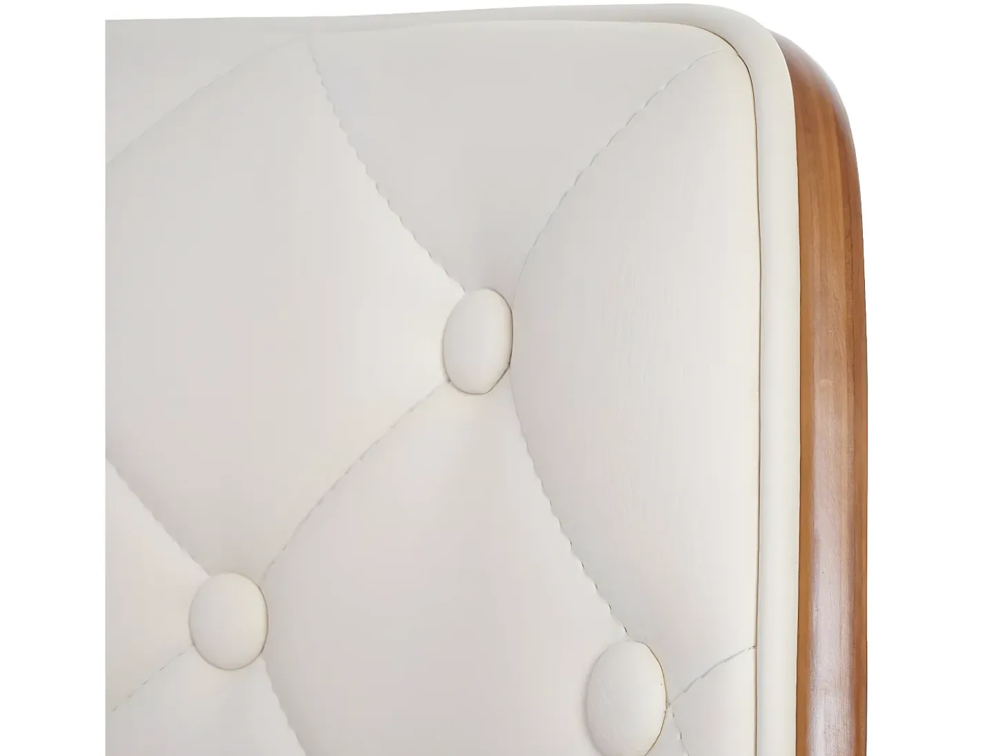 Silla de comedor MCW-A75, piel artificial crema