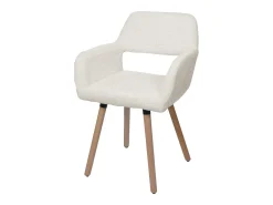 Silla de comedor MCW-A50 II, crema