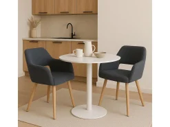Silla de comedor MCW-A50 II, gris oscuro