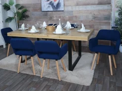 Silla de comedor MCW-A50 II, azul